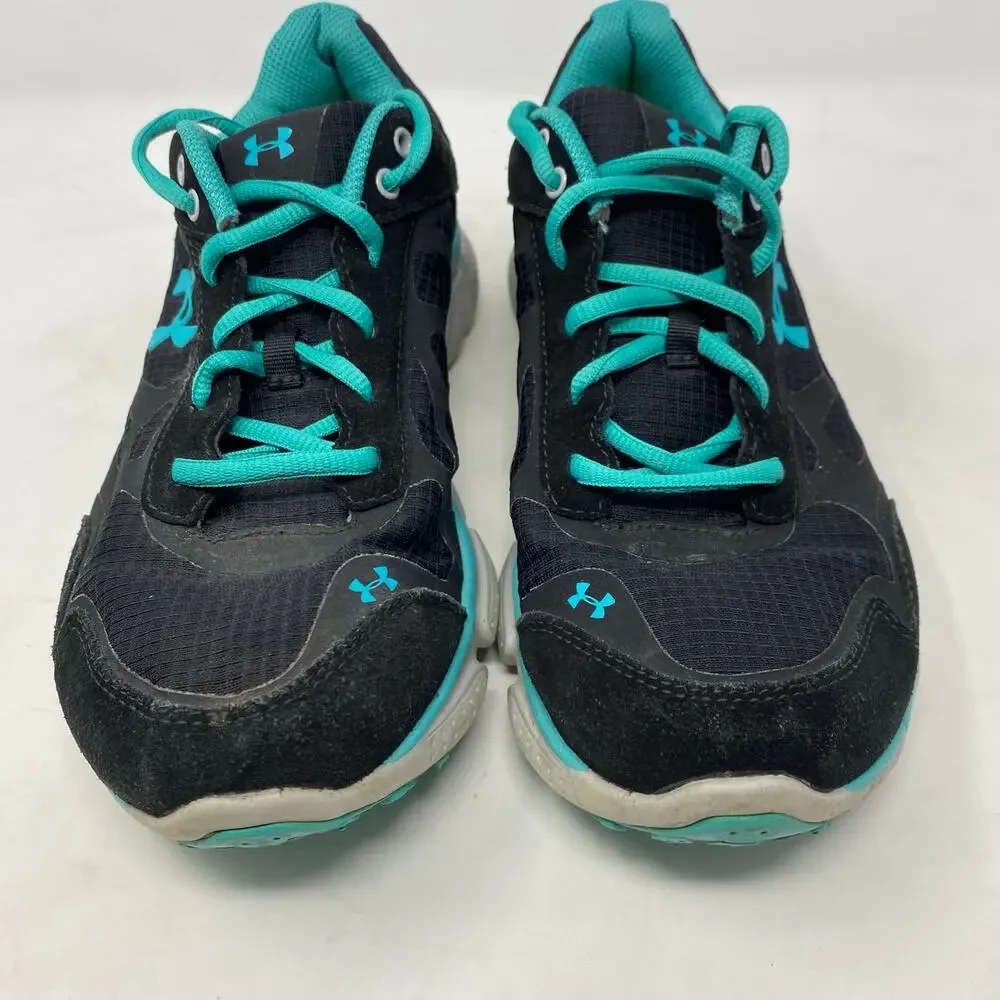 Under Armour UA Thrill Running Shoes Black Teal Womens Size 8.5